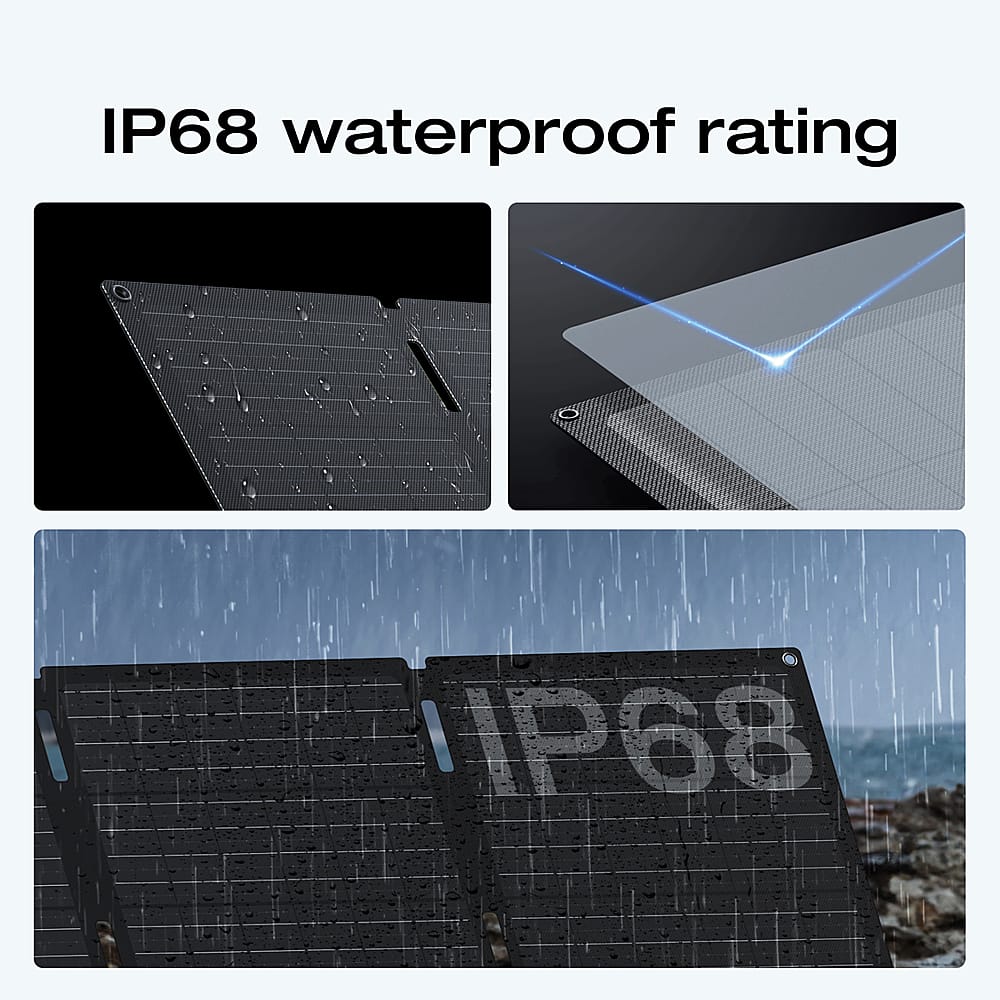 EcoFlow - Foldable 60W Solar Panel - Black