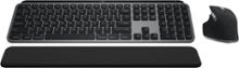 Logitech - MX Keys S Combo for Mac Full-size Wireless Scissor Keyboard and Mouse Bundle for MacBook, iMac, iPad with Palm-rest - Space Gray