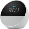 Amazon - Echo Spot (2024 release), Smart alarm clock with vibrant sound and Alexa - Glacier White