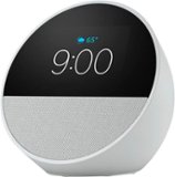 Amazon - Echo Spot (2024 release), Smart alarm clock with vibrant sound and Alexa - Glacier White