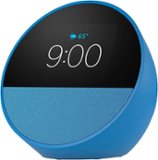 Amazon - Echo Spot (2024 release), Smart alarm clock with vibrant sound and Alexa - Ocean Blue