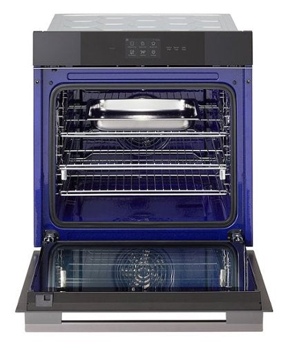 LG - 24" 3 Cu. Ft. Built-In Single Electric True Convection Smart Wall Oven with Steam Sous Vide - Matte Black