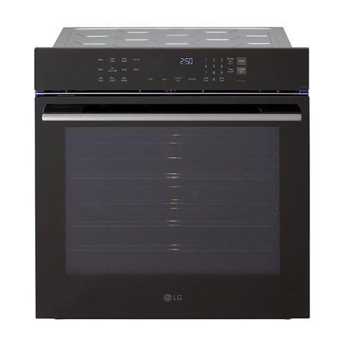 LG - 24" 3 Cu. Ft. Built-In Single Electric True Convection Smart Wall Oven with Air Fry - Black