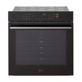 LG - 24" 3 Cu. Ft. Built-In Single Electric True Convection Smart Wall Oven with Air Fry - Black