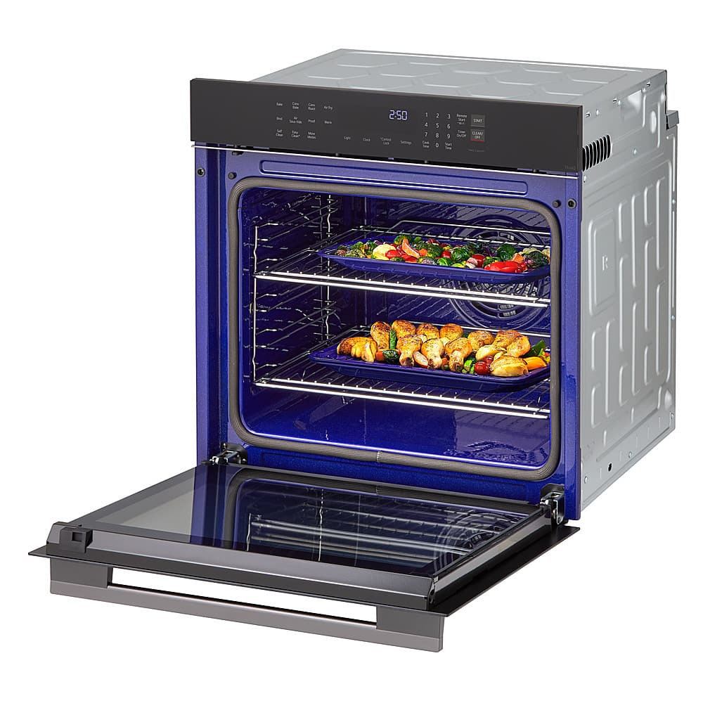 LG - 24" 3 Cu. Ft. Built-In Single Electric True Convection Smart Wall Oven with Air Fry - Black