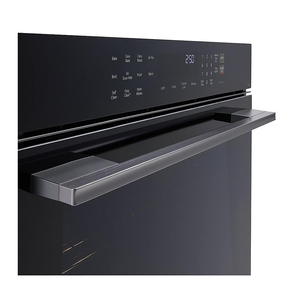 LG - 24" 3 Cu. Ft. Built-In Single Electric True Convection Smart Wall Oven with Air Fry - Black