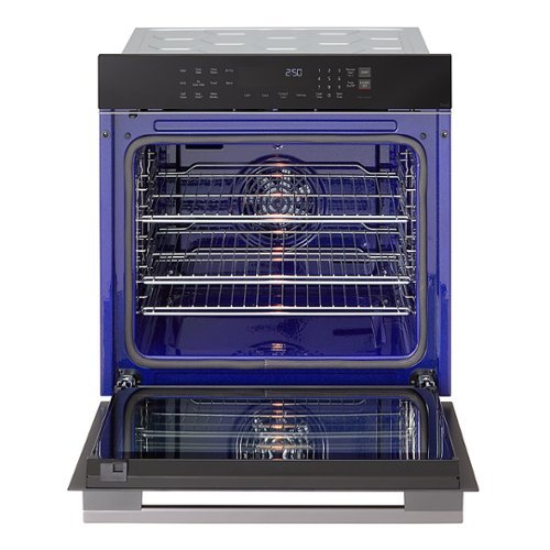 LG - 24" 3 Cu. Ft. Built-In Single Electric True Convection Smart Wall Oven with Air Fry - Black