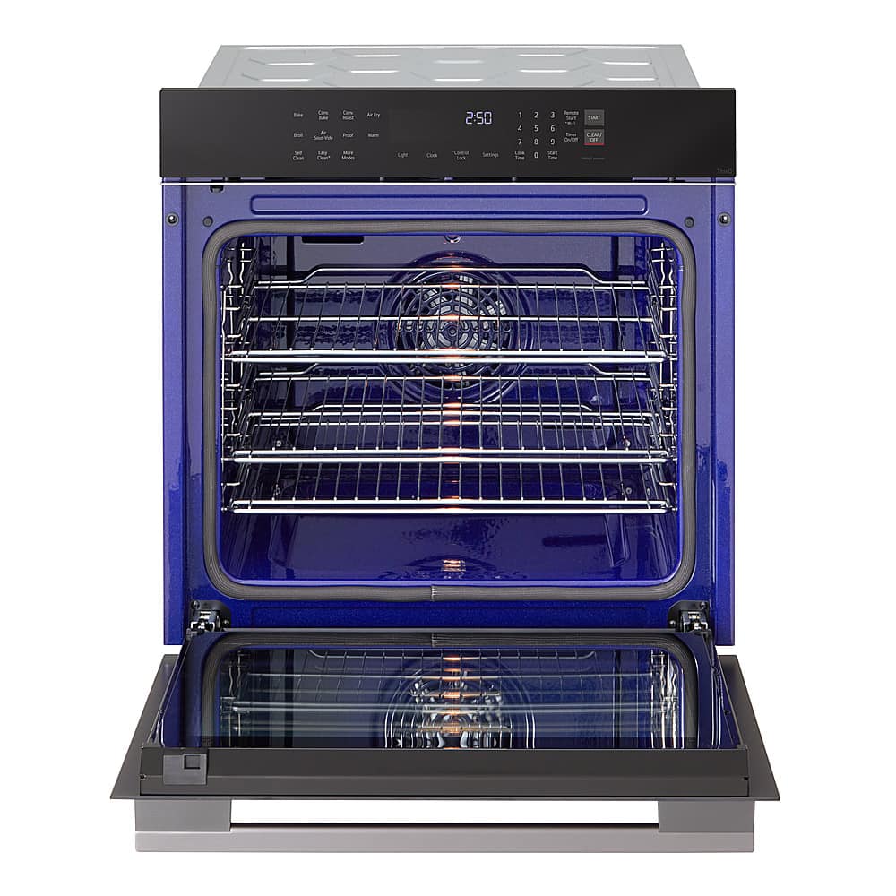 LG - 24" 3 Cu. Ft. Built-In Single Electric True Convection Smart Wall Oven with Air Fry - Black