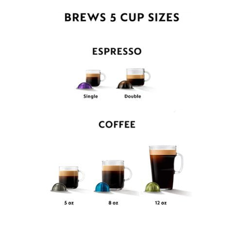 Nespresso - Vertuo Pop+ Coffee and Espresso Maker by De'Longhi with Milk Frother - Liquorice Black