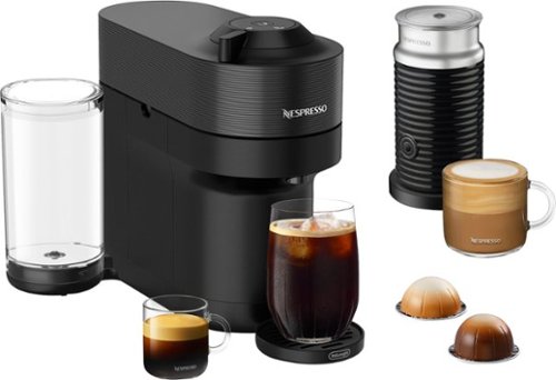 Nespresso - Vertuo Pop+ Coffee and Espresso Maker by De'Longhi with Milk Frother - Liquorice Black