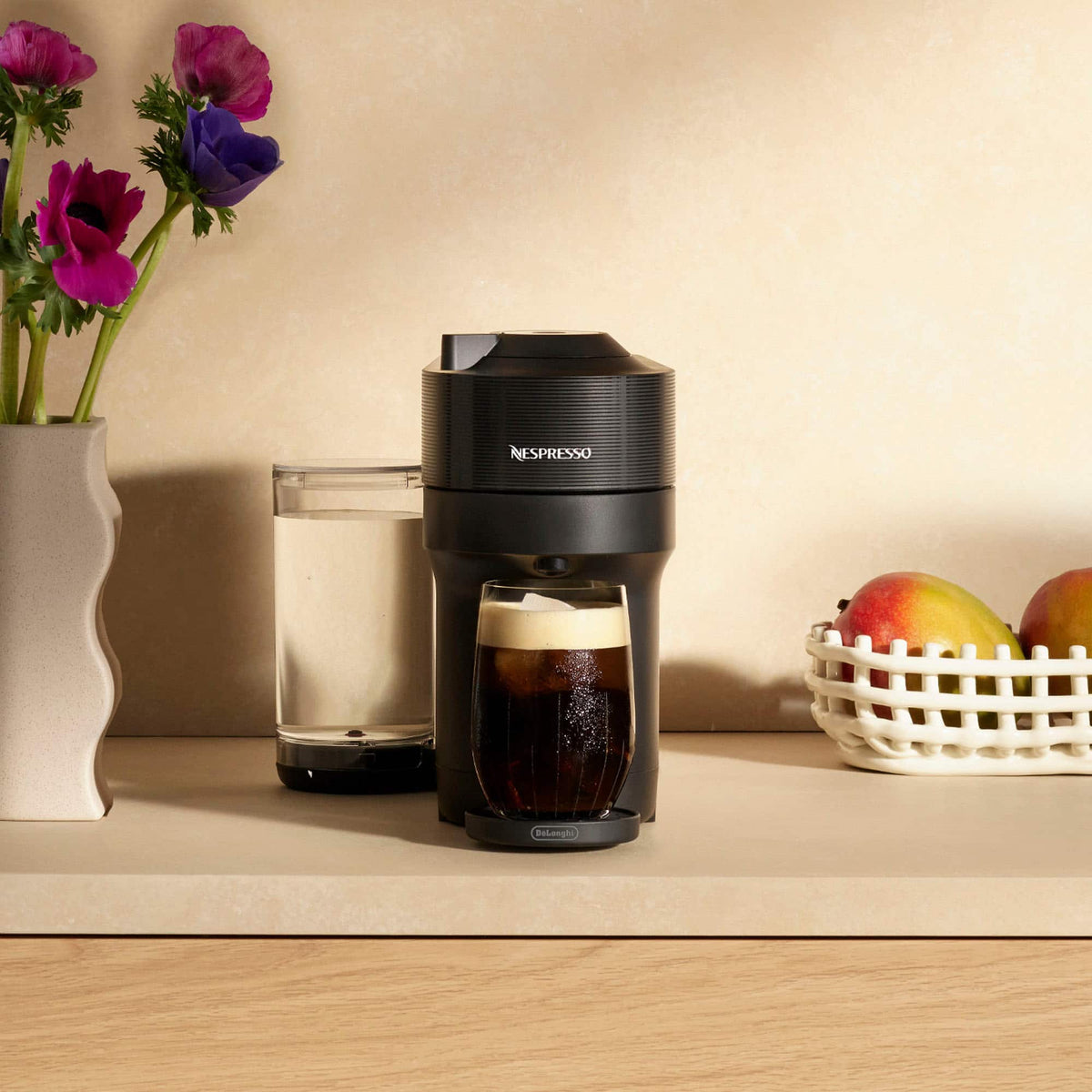 Nespresso - Vertuo Pop+ Coffee and Espresso Maker by De'Longhi with Milk Frother - Liquorice Black