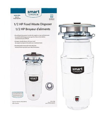 Smart Choice - 1/2HP Garbage Disposal - White