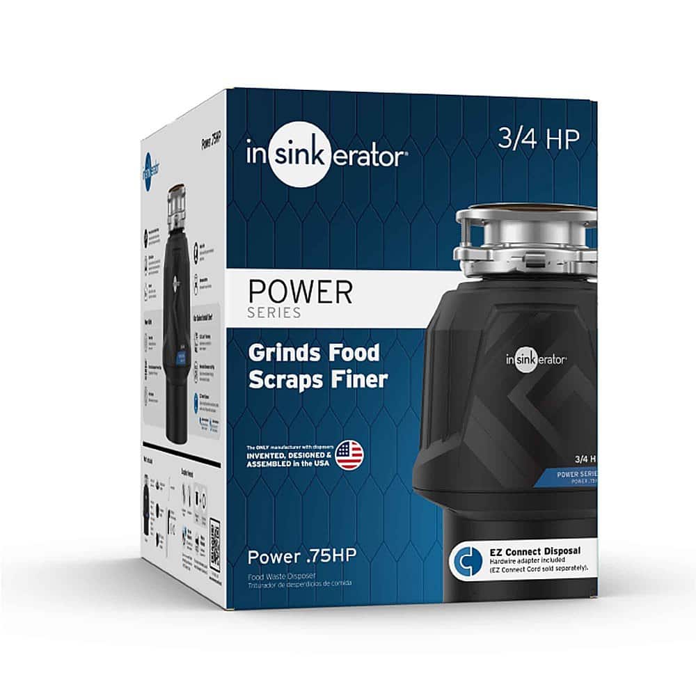 InSinkerator - Power Series 3/4 HP Continuous Feed Garbage Disposer without Power Cord - Black