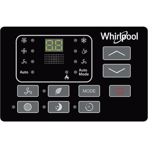 Whirlpool - 350 sq ft 8,000 BTU Through the Wall Air Conditioner with Supplemental Heat - White