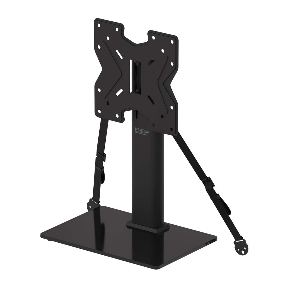 ErgoAV - Tabletop TV Stand+Swivel for 19 -43" TV - Black