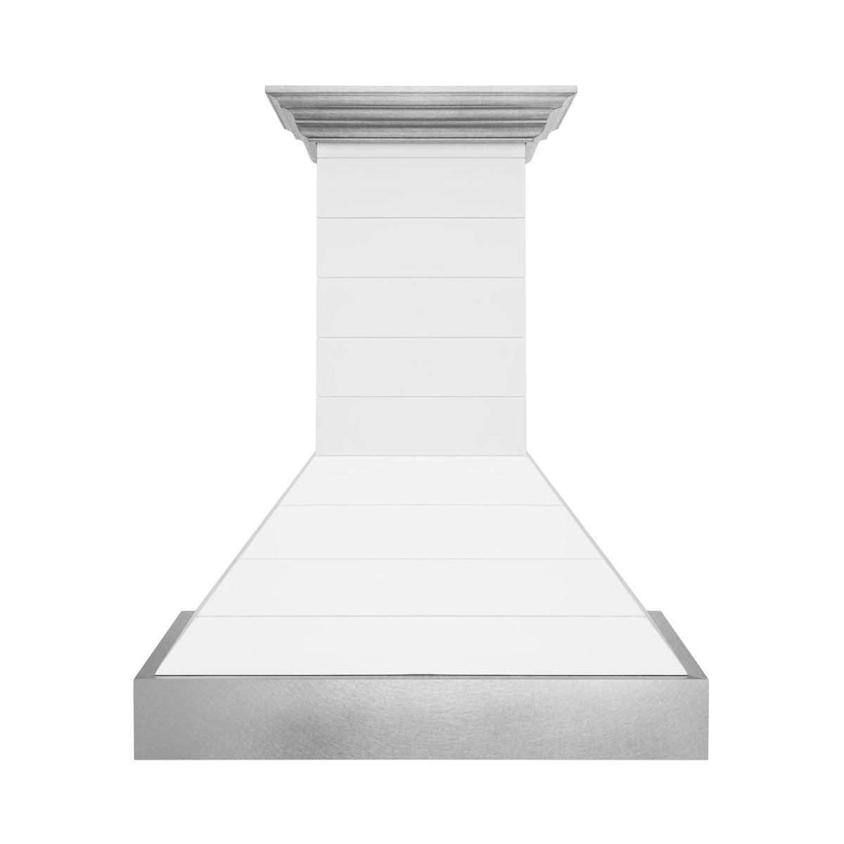 ZLINE - 36 inches - Externally Vented - Wall Range Hood - Rustic Shiplap Bright White Finish