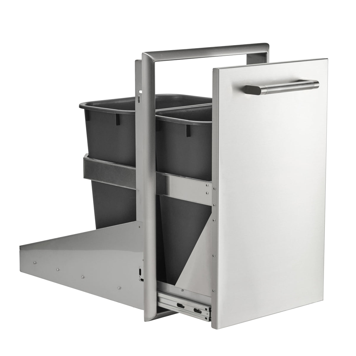Coyote Outdoor Living - 18" Front To Back Trash Recycle Combo - Stainless Steel