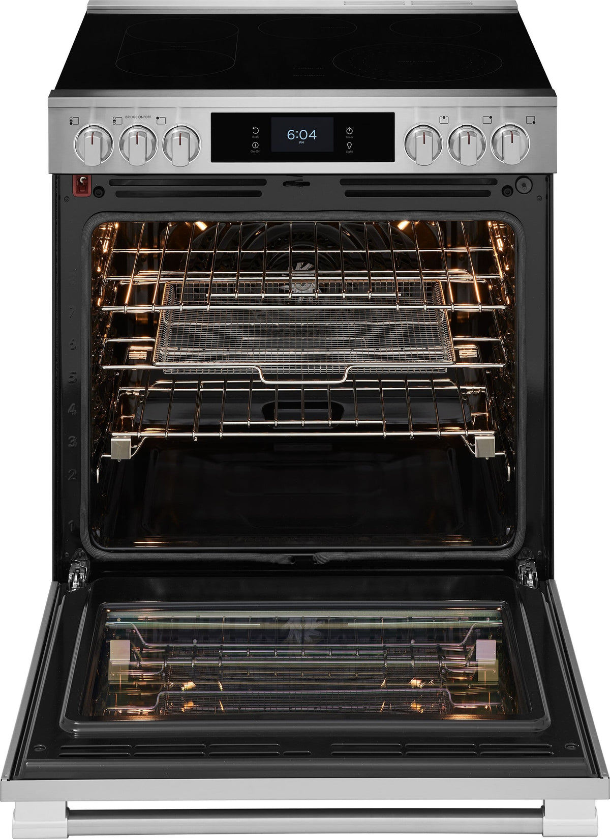 Frigidaire - 30" Electric Range with Stone-Baked Pizza - Stainless Steel