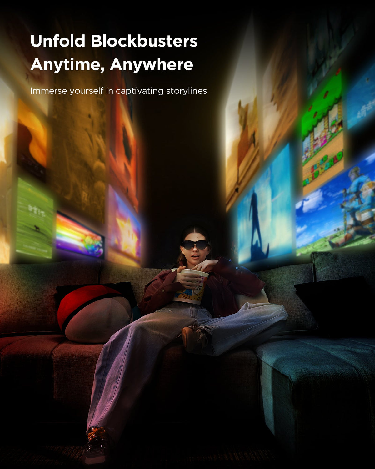 RayNeo - Air 3s AR/XR Smart Glasses with 201" Micro OLED - Dark Gray