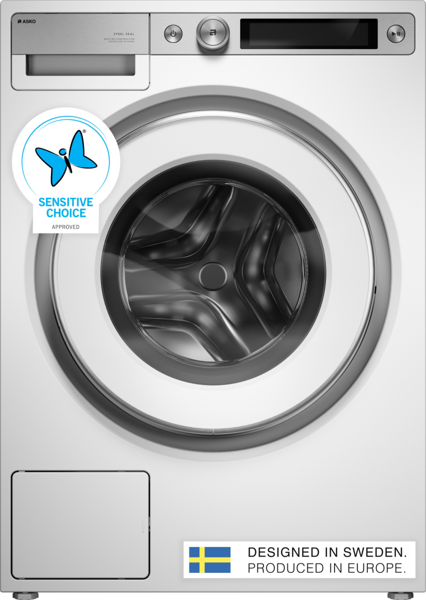 Asko - 2.8 Cu.Ft. High-Efficiency Front Load Washer, Auto Dose, Steel Seal, 26.5 lb capacity, 1400 RPM max spin, Stackable - White