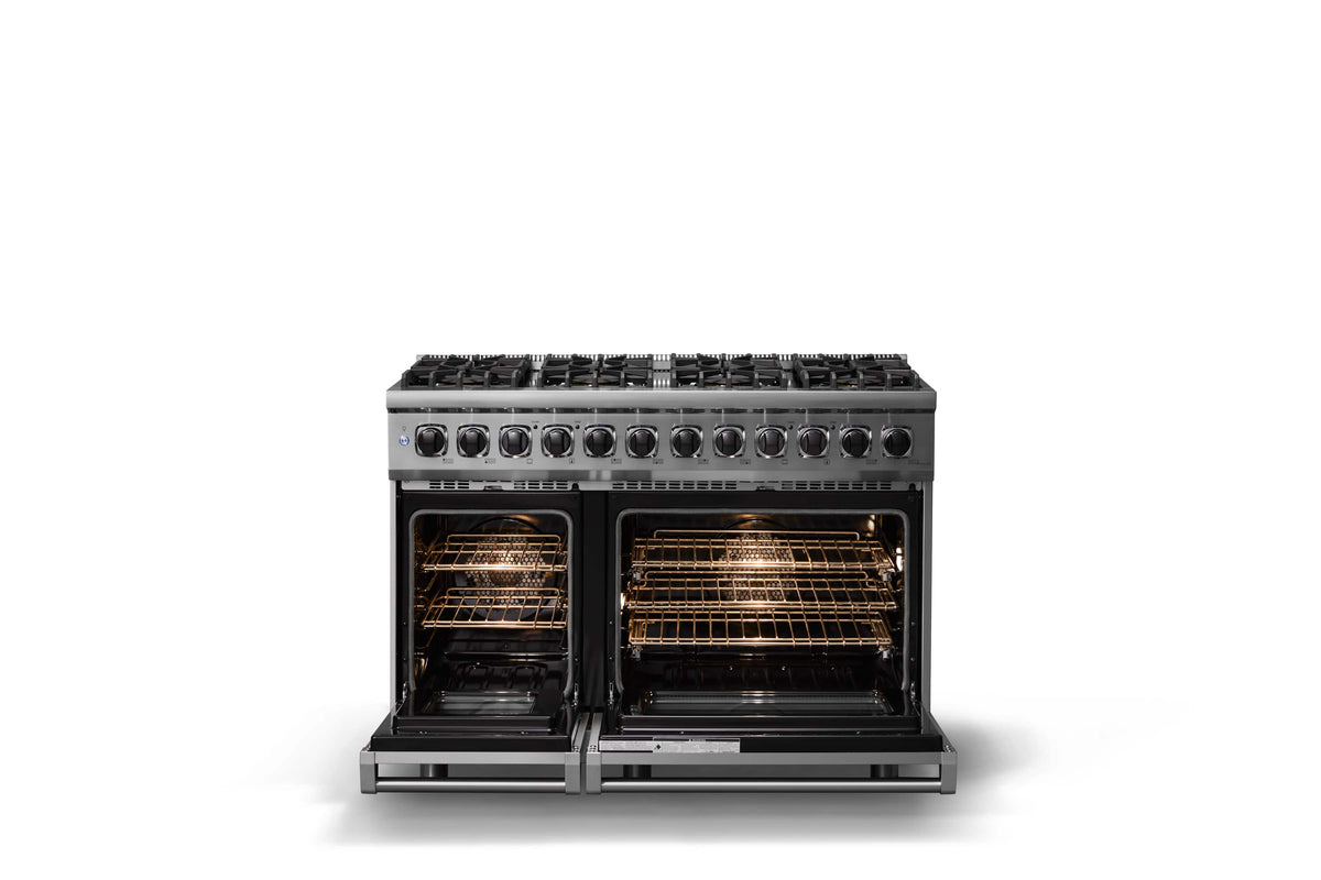Viking - 48 in. Wide 8 Burner 5-Series Gas Open Burner Range - Stainless Steel