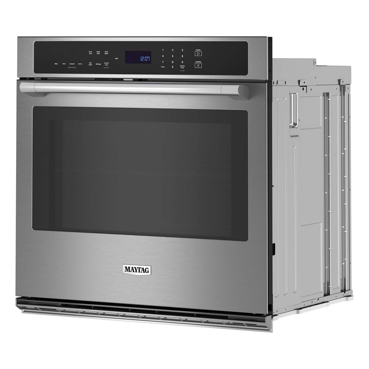 Maytag - 30" Built-In Single Electric Convection Wall Oven with Air Fry - Stainless Steel
