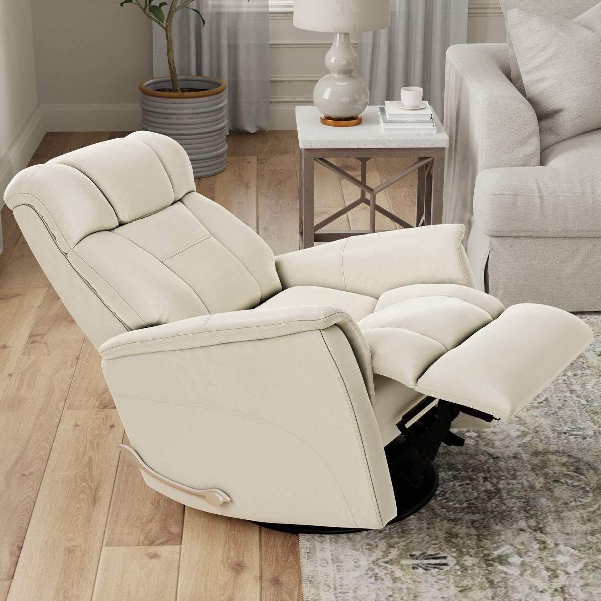 Bentley - Swivel Glider Recliner With Manual Adjustable Headrest & Footrest