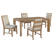 Juego de comedor rectangular con patas angulares