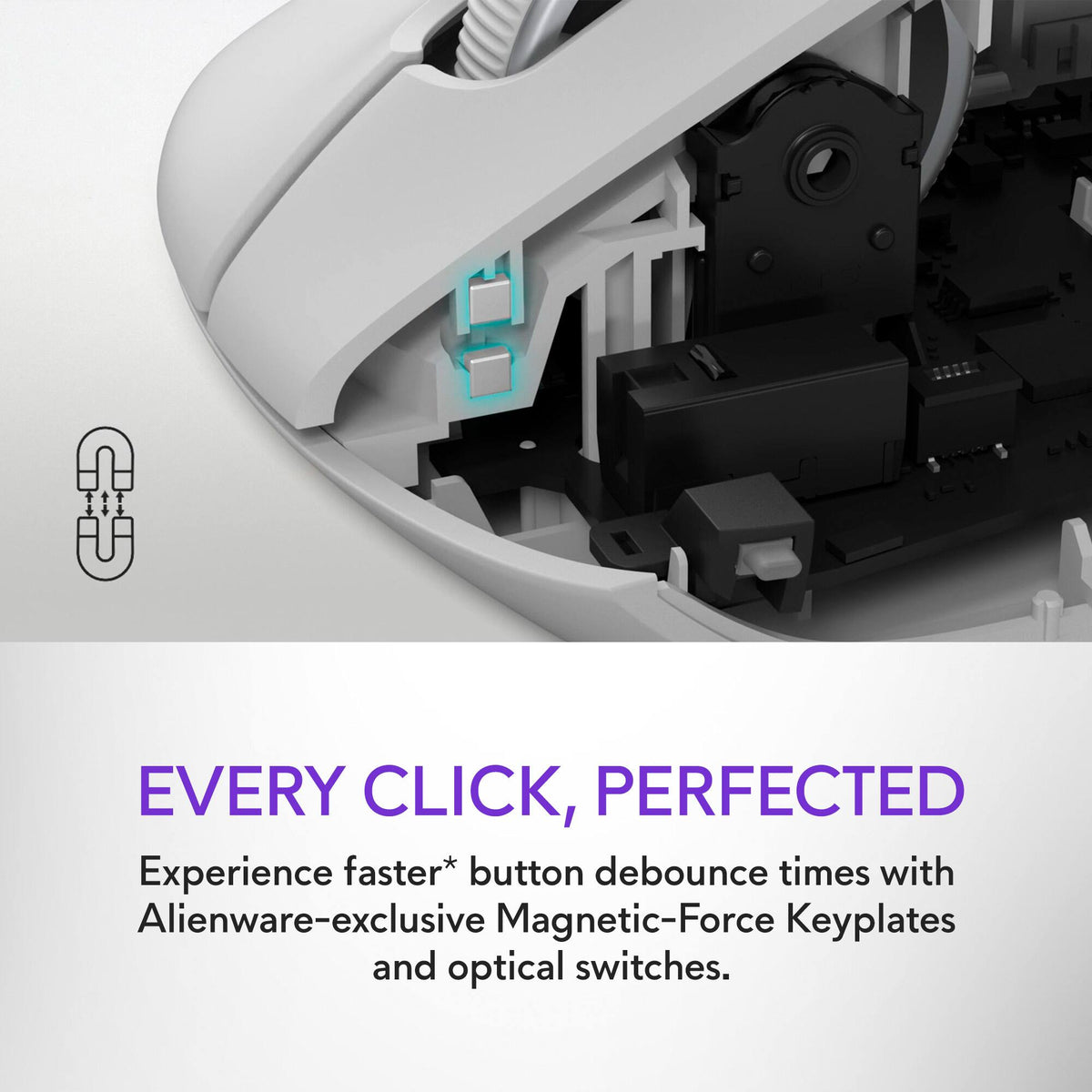 Alienware - Pro Optical Ambidextrous Gaming Mouse for PC with 6 Programmable Buttons - Wireless - Lunar Light
