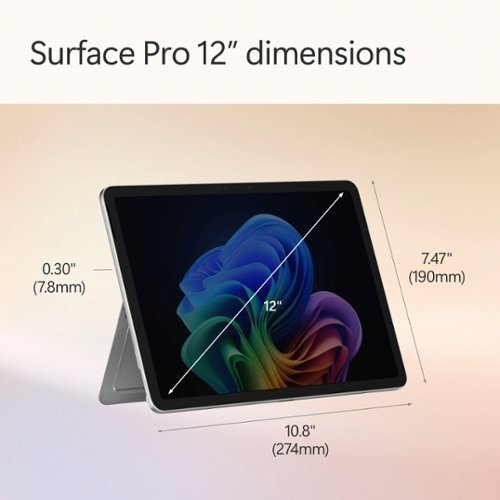 Microsoft - Surface Pro - Copilot+ PC - 12" Touchscreen - Snapdragon X Plus - 16GB Memory - 512GB UFS - Device Only - Platinum
