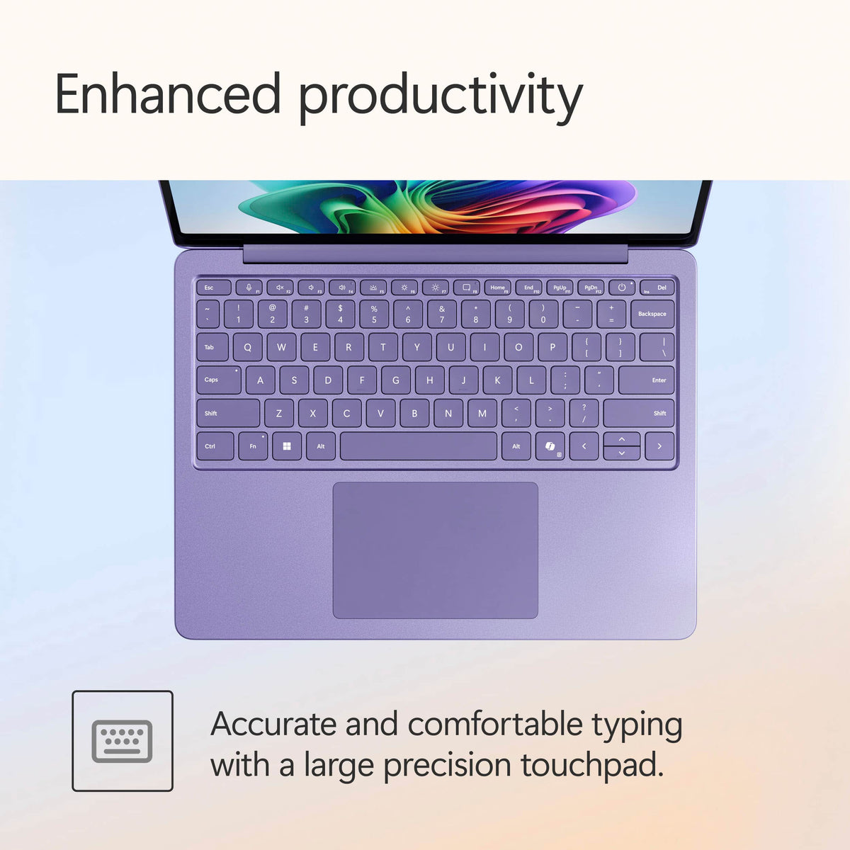 Microsoft - Surface Laptop - 13" 2K Touchscreen - Snapdragon X Plus 2025 - 16GB - 512GB Storage - Copilot+ PC - Violet