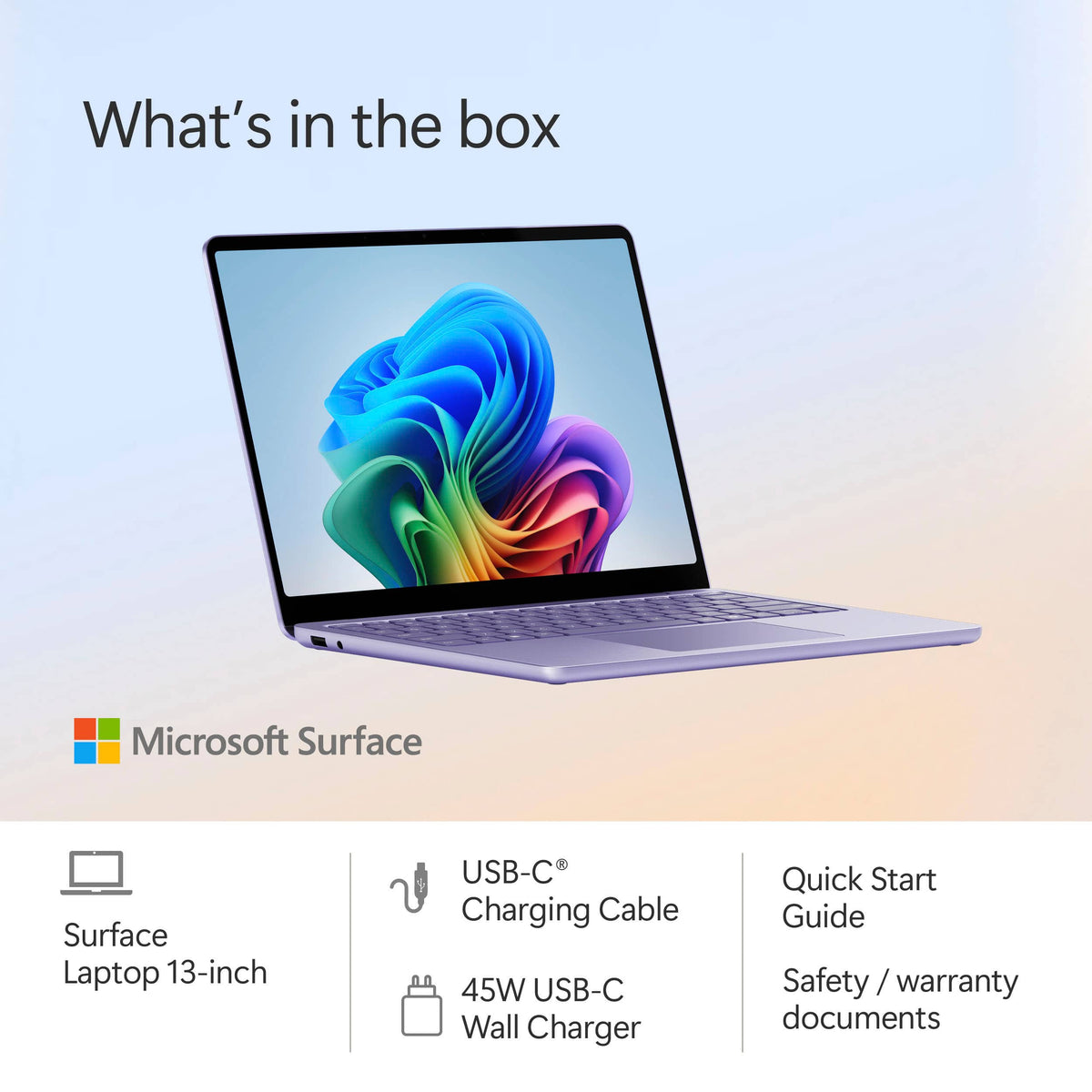 Microsoft - Surface Laptop - 13" 2K Touchscreen - Snapdragon X Plus 2025 - 16GB - 512GB Storage - Copilot+ PC - Violet