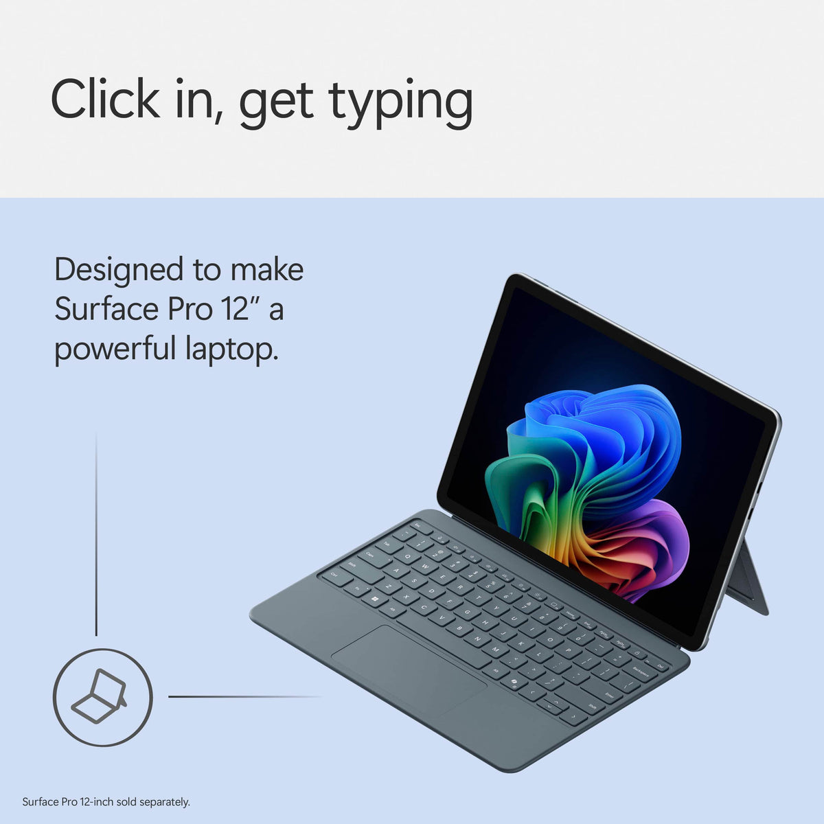 Microsoft - Surface Pro 12" Keyboard for Pro 12" - Ocean
