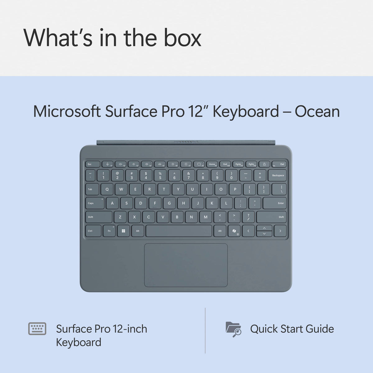 Microsoft - Surface Pro 12" Keyboard for Pro 12" - Ocean
