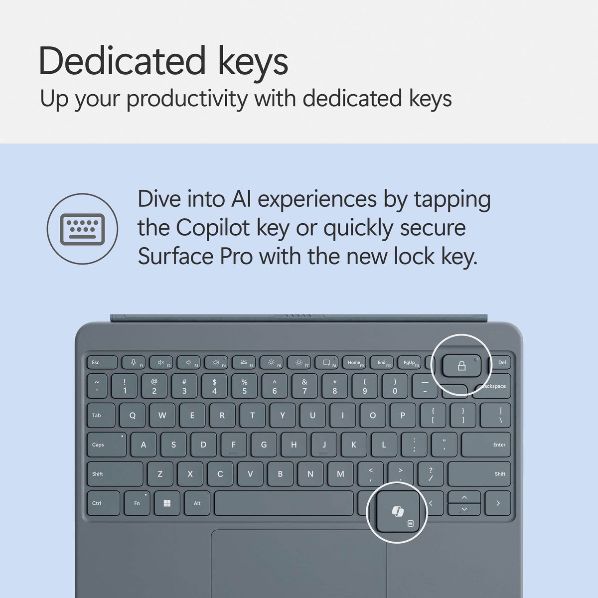 Microsoft - Surface Pro 12" Keyboard for Pro 12" - Ocean