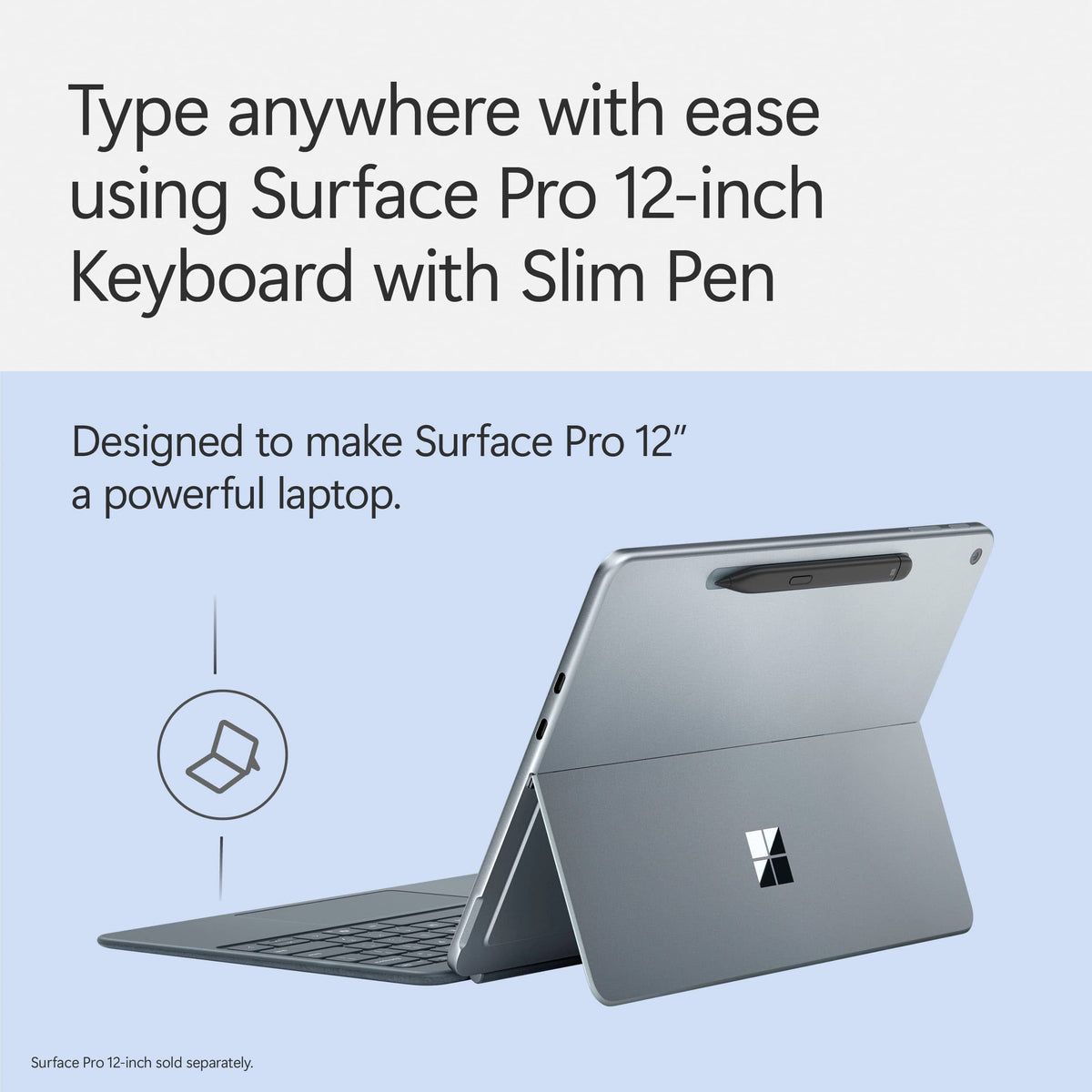Microsoft - Surface Pro 12" Keyboard for Pro 12" with Slim Pen - Ocean