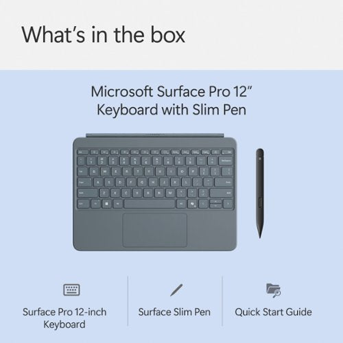 Microsoft - Surface Pro 12" Keyboard for Pro 12" with Slim Pen - Ocean