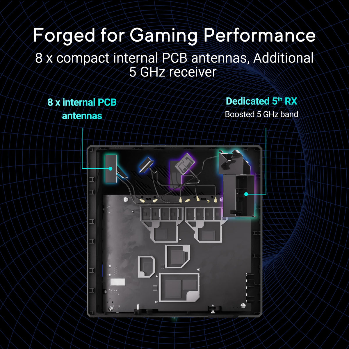 ASUS - ROG Strix GS-BE7200X Dual-Band Wi-Fi 7 Gaming Router - Black