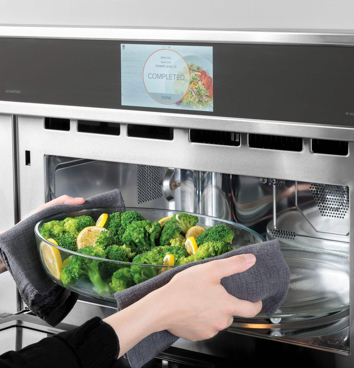 Café - 1.7 Cu. Ft. Convection Built-In Microwave with 120V Five in One Advantium Technology - Stainless Steel