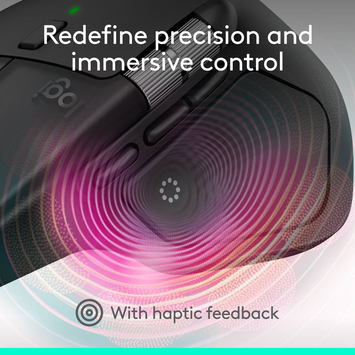 Logitech - MX Master 4 - Adobe Edition - Wireless Laser Ergonomic Mouse with Advanced Performance Haptic Feedback - Wireless - Black
