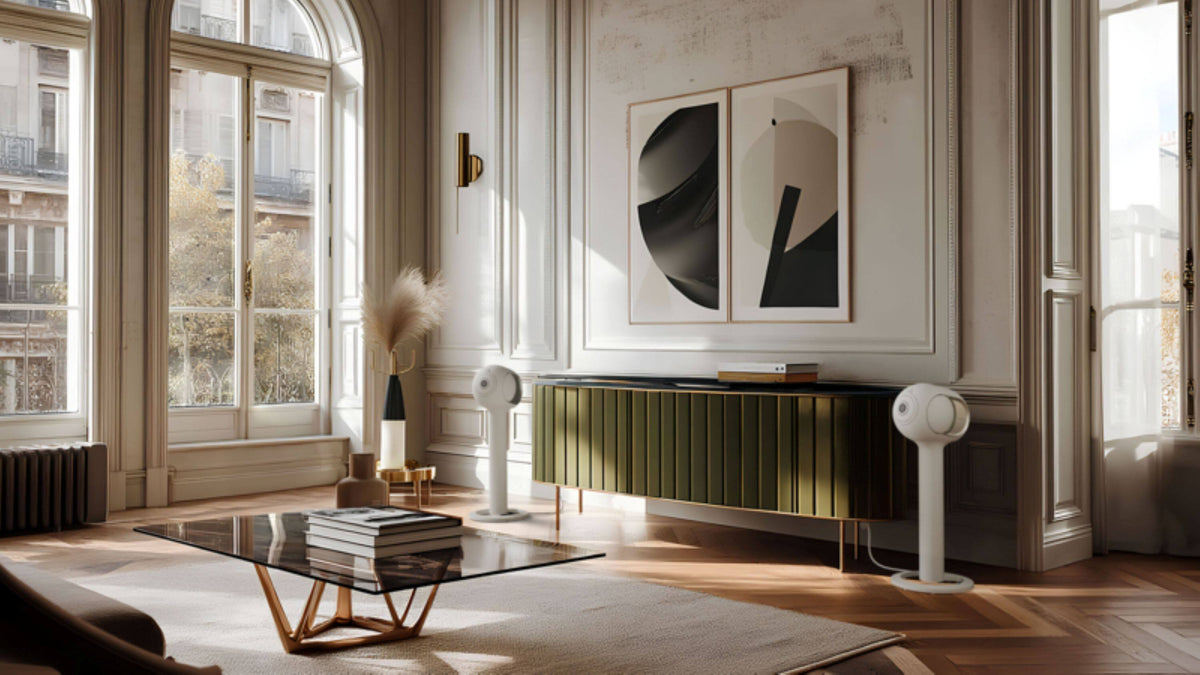 Devialet - Phantom Ultimate 108 dB Wireless Bookshelf Speaker - Light Pearl