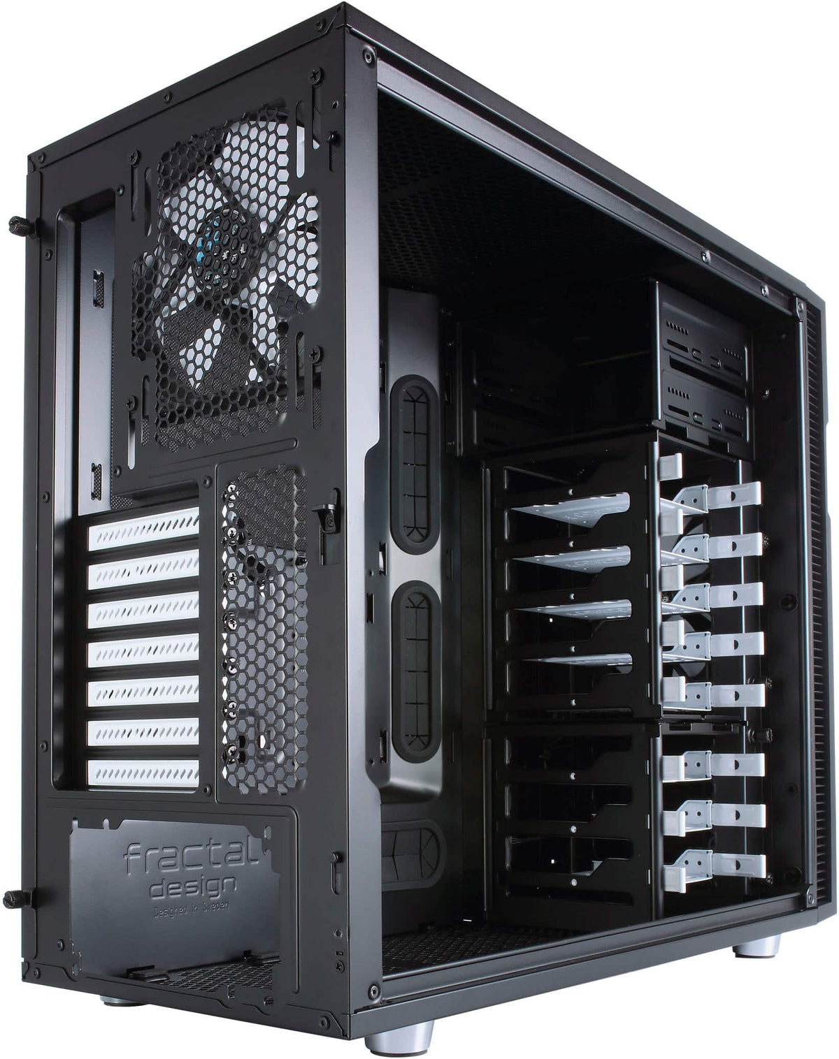Fractal Design - Define R5 Black Silent ATX Mid-Tower PC Case - Black