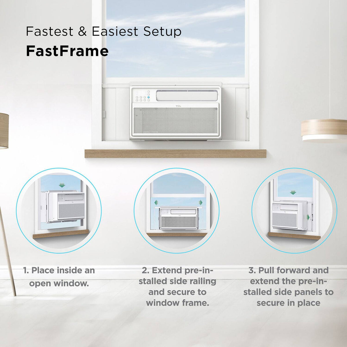 TCL - 550 Sq. Ft. 12,000 BTU Smart Inverter Window Air Conditioner - White