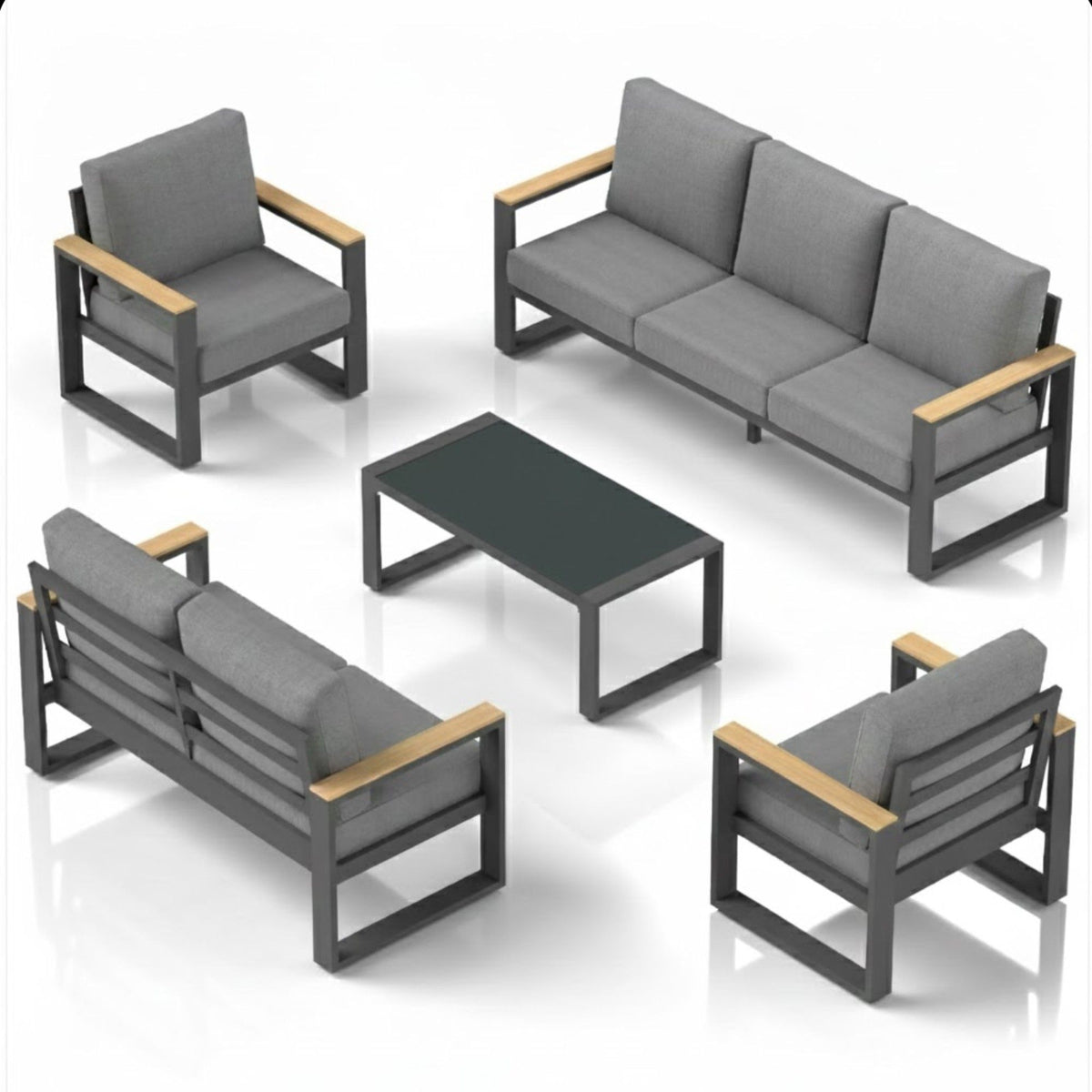Modern Outdoor Sofa Set With Coffee Table