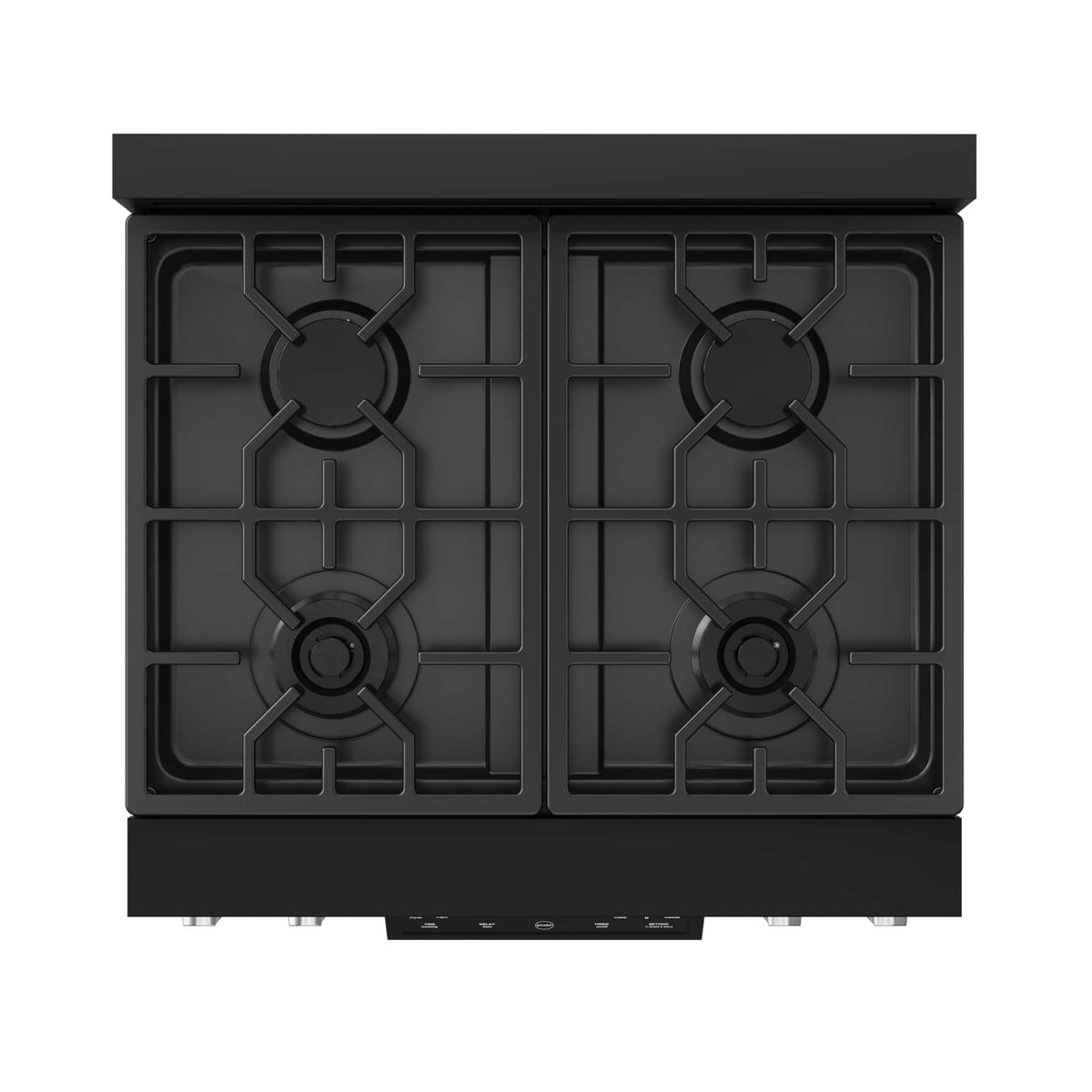 30 in. Wide 4 burner Gordon Ramsay Series by Thor Kitchen 4.55 Cu. Ft Freestanding LP Gas Range w/ Stainless Hardware - Black