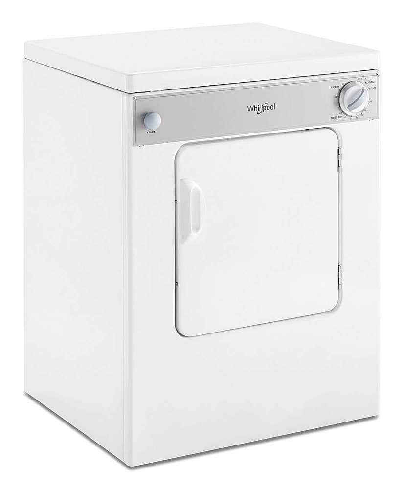 Whirlpool - 3.4 Cu. Ft. Stackable Electric Dryer with Flexible Installation - White
