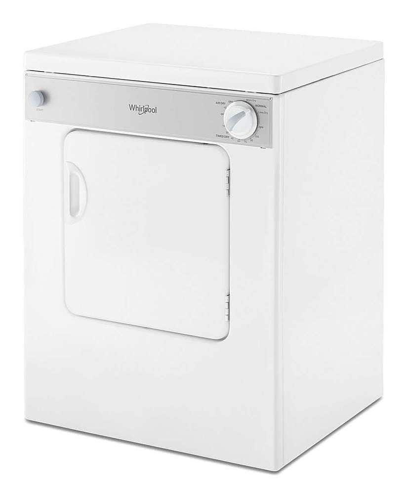 Whirlpool - 3.4 Cu. Ft. Stackable Electric Dryer with Flexible Installation - White