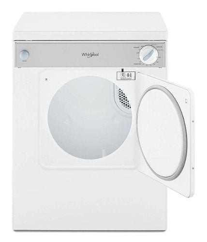 Whirlpool - 3.4 Cu. Ft. Stackable Electric Dryer with Flexible Installation - White
