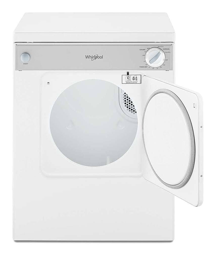 Whirlpool - 3.4 Cu. Ft. Stackable Electric Dryer with Flexible Installation - White
