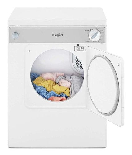 Whirlpool - 3.4 Cu. Ft. Stackable Electric Dryer with Flexible Installation - White